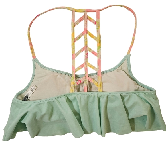 Pink by Victorias Secret Flowy Mint Green Swim Top, XS - Picture 2 of 7